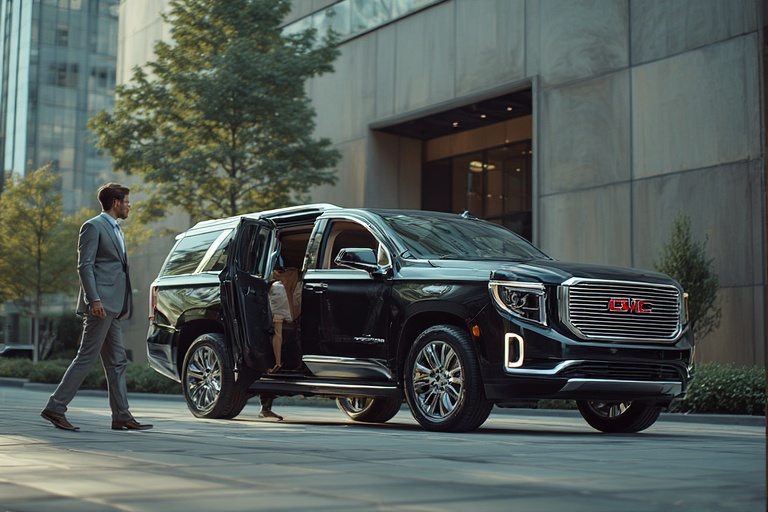 “Luxury SUV rental in Houston for business professionals.”