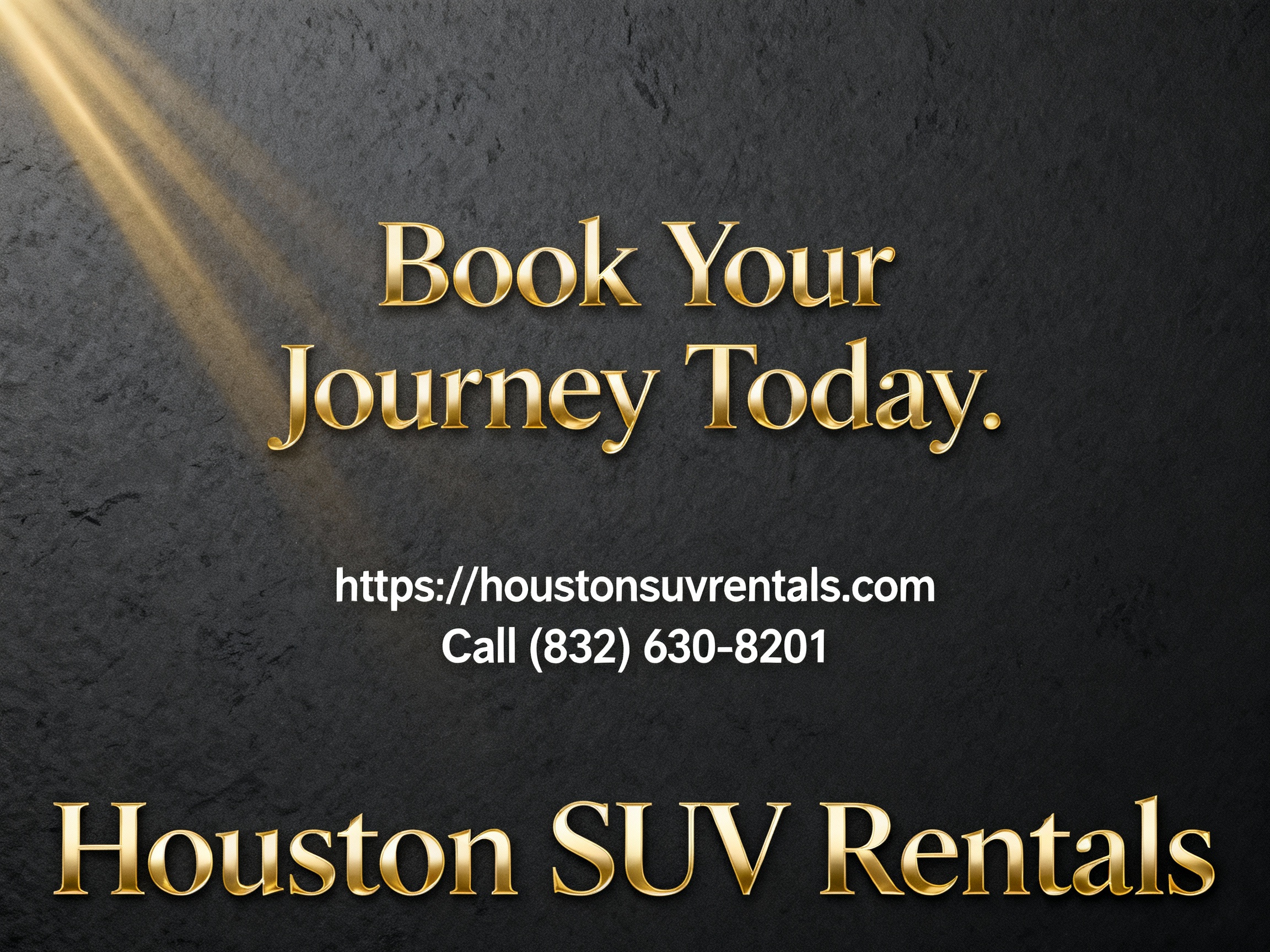 A black Cadillac Escalade rental from Houston SUV Rentals parked in front of a gleaming downtown Houston skyscraper at dusk, perfect for corporate travel.